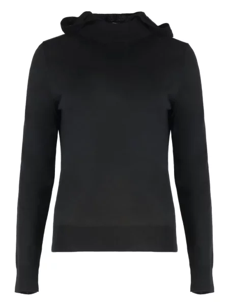 Dzianinowa bluza z kapturem Parosh czarna