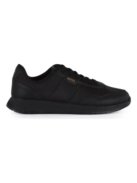 Sneakersy Boss skórzane czarne