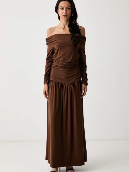 Pedro del Hierro drapériázott ruha barna
