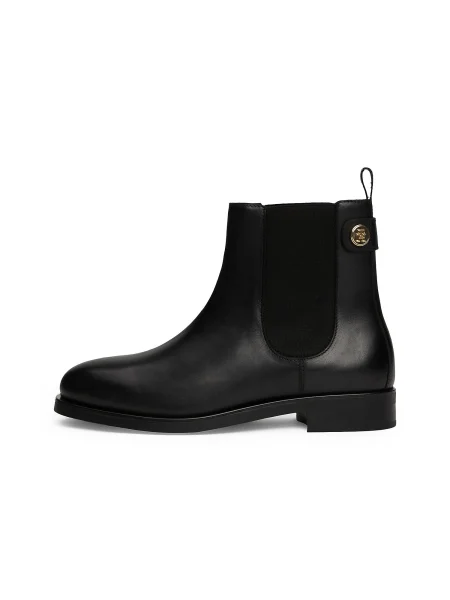Tommy Hilfiger Ghete Jodhpur Th Stud Leather Low Chelsea negru