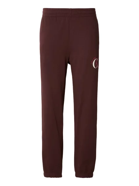 Calvin Klein Jeans Hlače rjava / rdeča bela