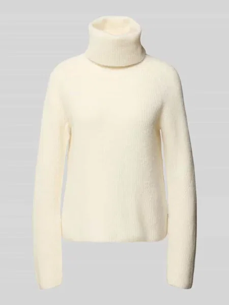 Golf o kroju regular fit z mieszanki wełny i wełny z alpaki model ‘FALODINA’ Boss Orange biały