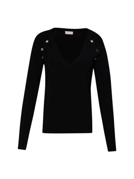 Dzianinowy sweter Liu Jo czarny