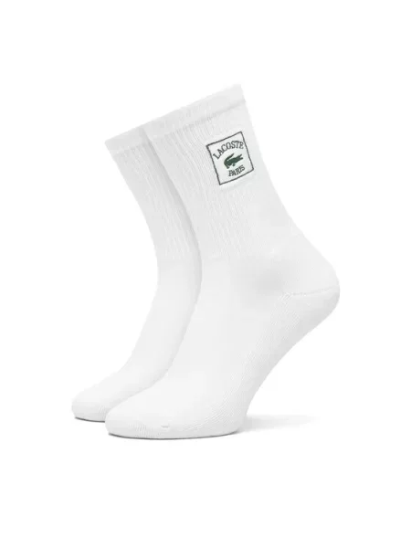 Dlouhé ponožky Lacoste bílé