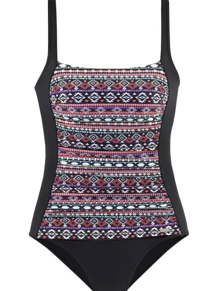 LASCANA Costum de baie întreg / mov deschis / mov închis / negru alb