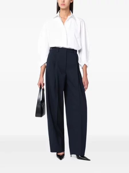 Pantaloni Thelatest plisate albastru