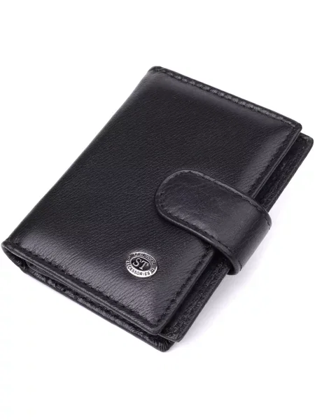 ST Leather Accessories Гаманець Шкіра чорний