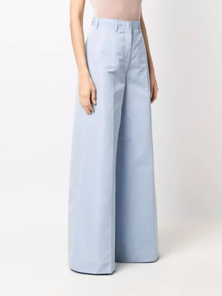 Široké kalhoty Stella Mccartney modré