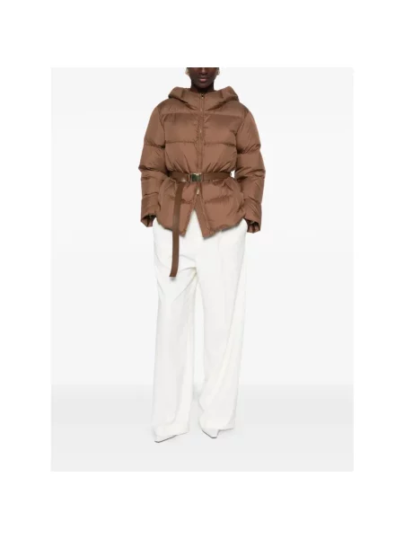 Kurtka puchowa Max Mara Studio brązowa