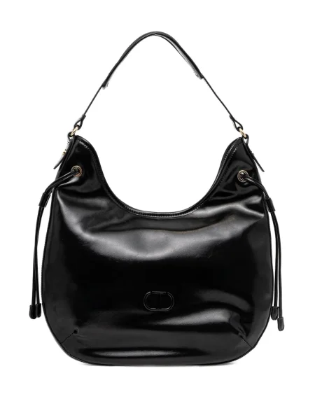 Geantă shopper Twinset cu autograf negru