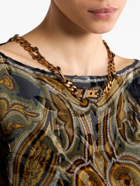 Colier Etro cu model paisley cu cataramă