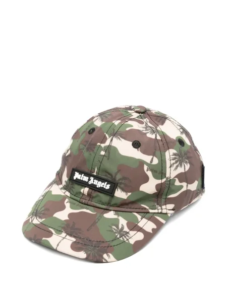 Czapka z daszkiem dziecięca Palm Angels brązowa