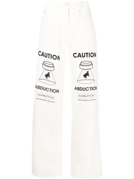 Proste jeansy Pushbutton białe