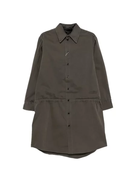 Rochie tip cămașă Mm6 Maison Margiela cu cordon maro