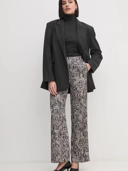 Штани Joop! прямі висока посадка бежевий