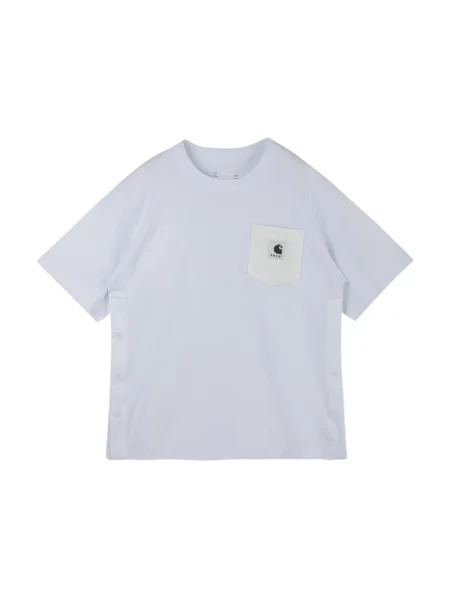 Koszulka Sacai z dżerseju biała