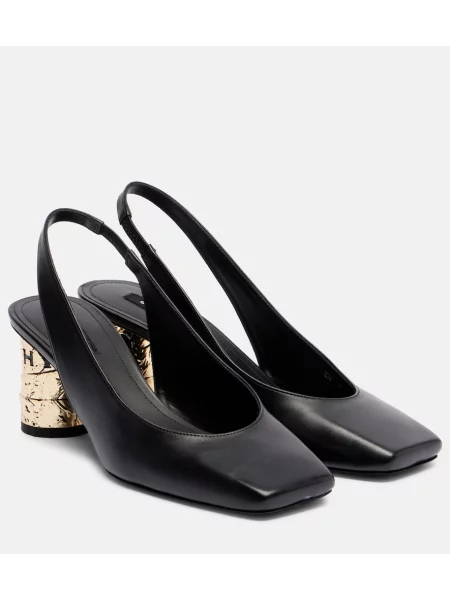 Pantofi cu toc Givenchy din piele slingback negru