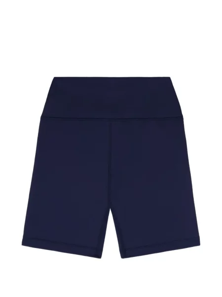 Pantaloni scurți Sporty & Rich cu talie înaltă cu autograf albastru