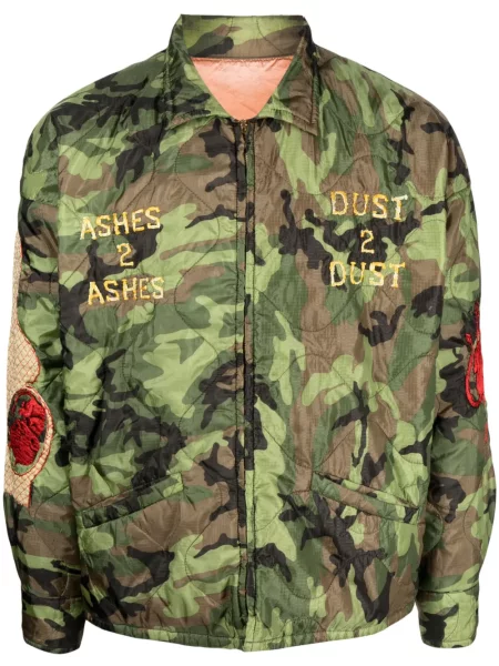 Geacă Saint Mxxxxxx cu imagine cu model camuflaj verde