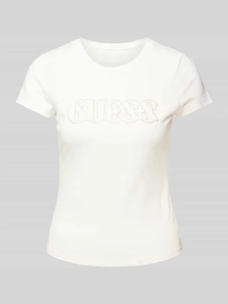 Guess T-Shirt Écru biała