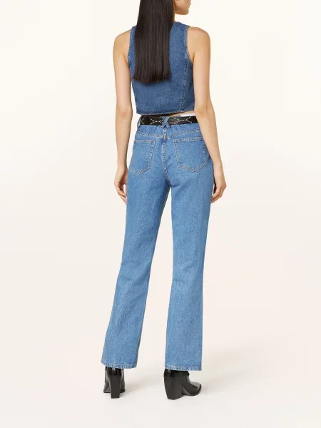 Y.A.S. Jeansy Straight blau niebieskie
