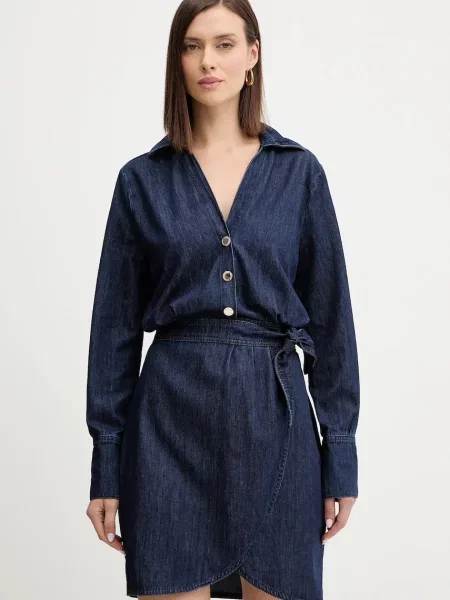 Morgan rochie jeans mini evazați RICK albastru