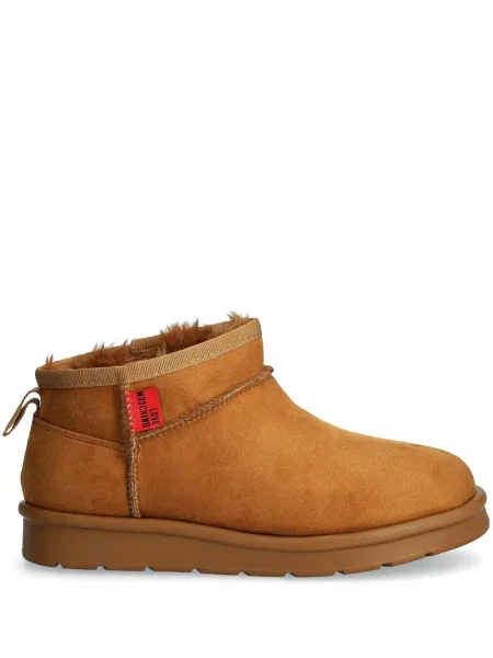 Botine Love Moschino cu autograf maro
