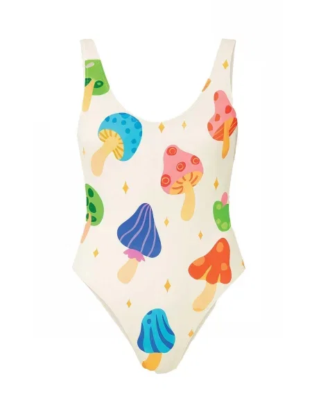 Kalaia Ολόσωμο μαγιό Mushroom Swimsuit' μπεζ