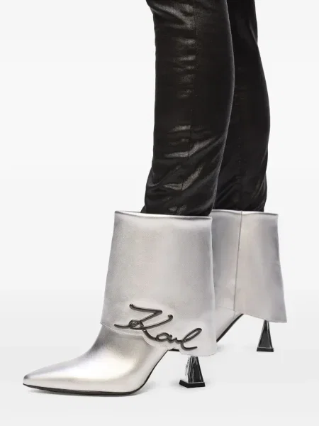 Cizme scurte Karl Lagerfeld argintiu