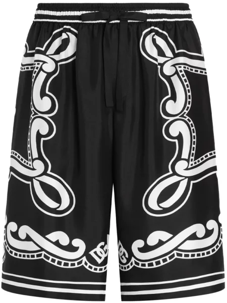 Pantaloni scurți Dolce & Gabbana cu imagine negru