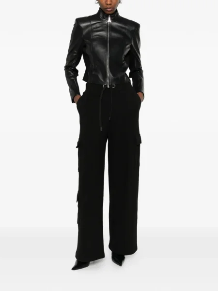 Spodnie cargo Patrizia Pepe polarowe czarne