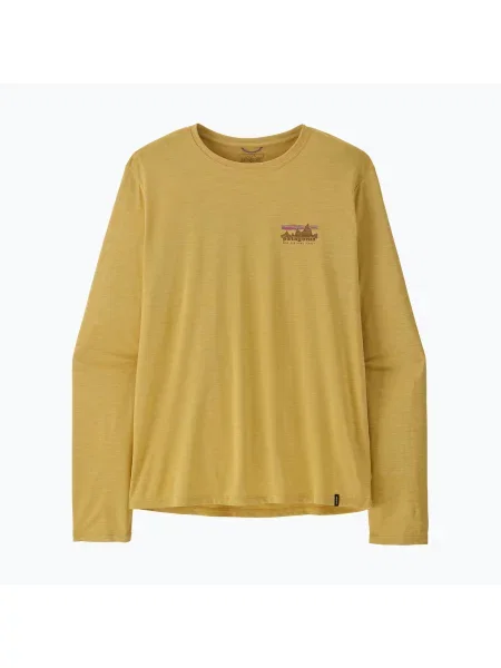 Tricou sport Patagonia cu mâneci lungi lung galben