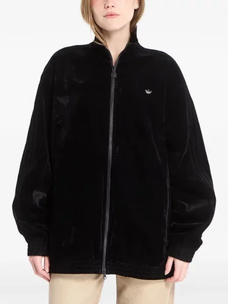 Prugaste samt tenisice Adidas crna