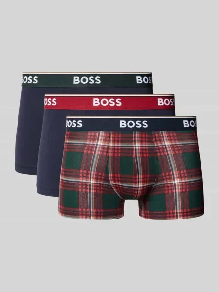 Obcisłe bokserki z mieszanka bawełny w zestaw 3 szt. model Power' Boss czerwone