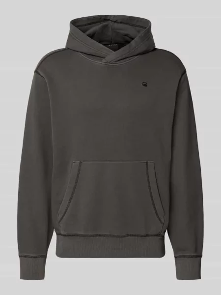 Bluza z kapturem o kroju regular fit z czystej bawełny G-star Raw szara