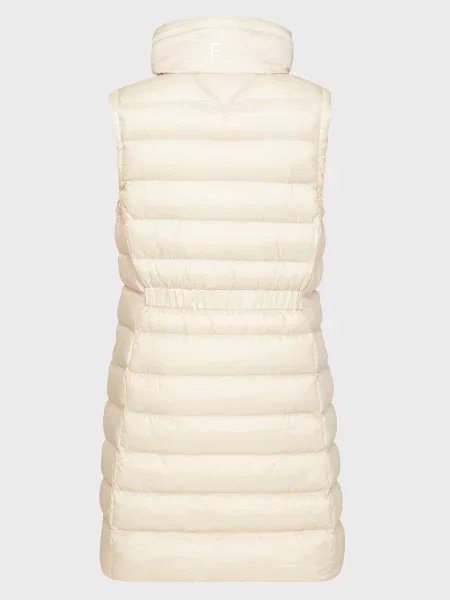 Утеплений довгий жилет Tommy Hilfiger бежевий