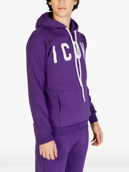 Hanorac cu glugă Icon Brand cu imagine violet