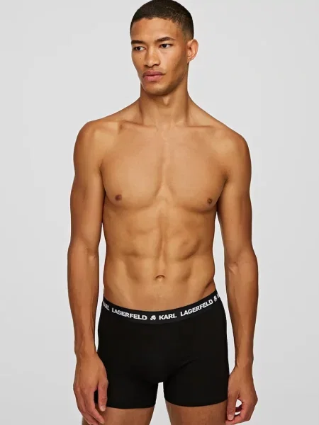Pánske boxerky KARL LAGERFELD Logo Trunk 7 párov black čierna