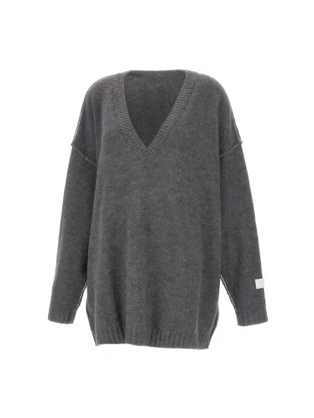 Sweter Mm6 Maison Margiela wełniany szary