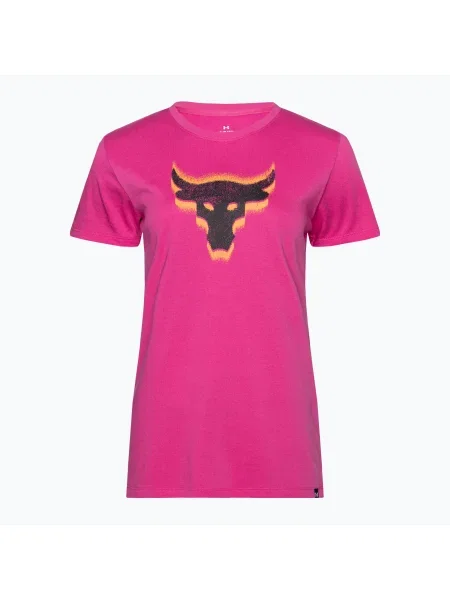 Tricou de antrenament pentru femei Under Armour Project Underground Core T astro pink/black negru
