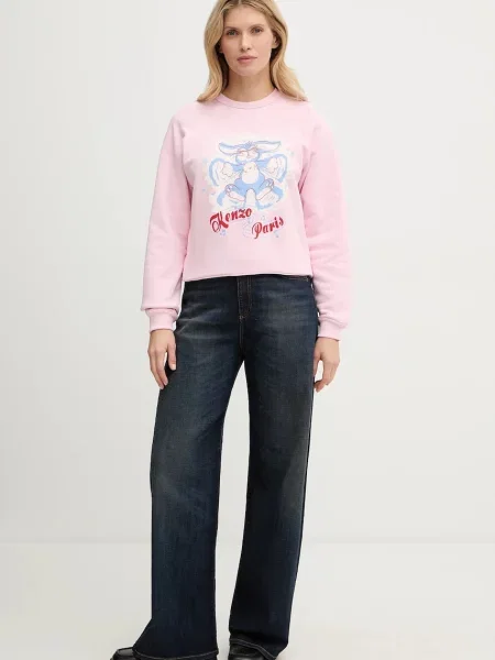 Кофта Kenzo з принтом рожевий