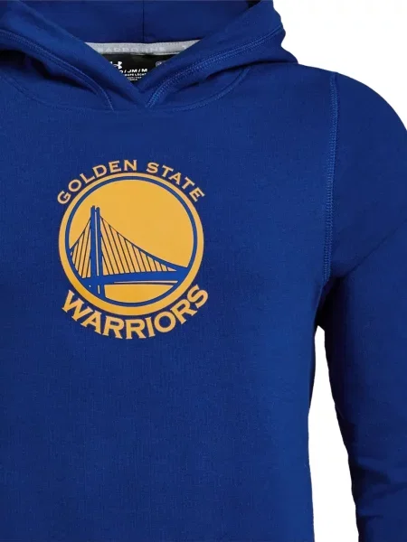 Hanorac cu glugă Under Armour cu autograf albastru