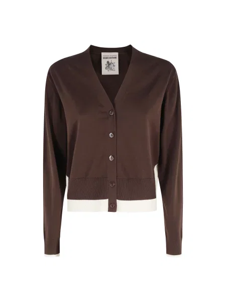 Kardigan Semicouture brązowy