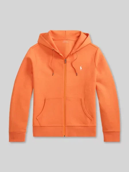 Bluza rozpinana o kroju regular fit z mieszanki bawełny Polo Ralph Lauren pomarańczowa