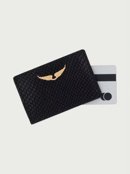 Zadig&Voltaire etui na karty skórzane czarny