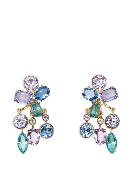 Cercei Swarovski de cristal auriu