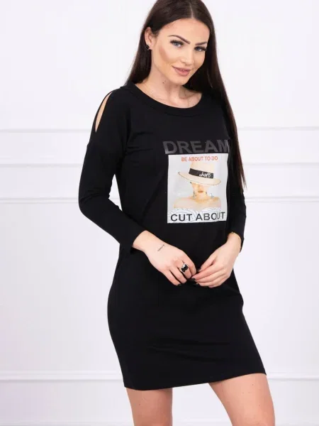 Rochie Kesi cu imagine de costum negru