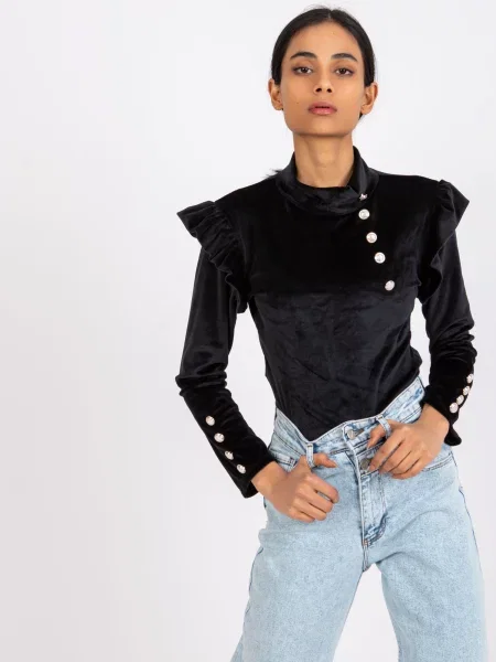 Bluză Fashionhunters biker negru