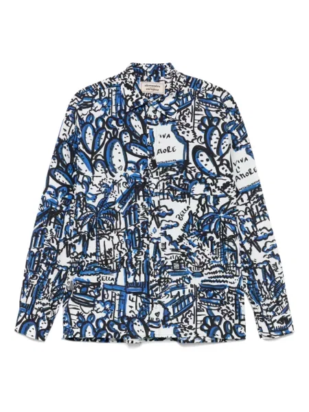 Koszula Alessandro Enriquez z nadrukiem biała