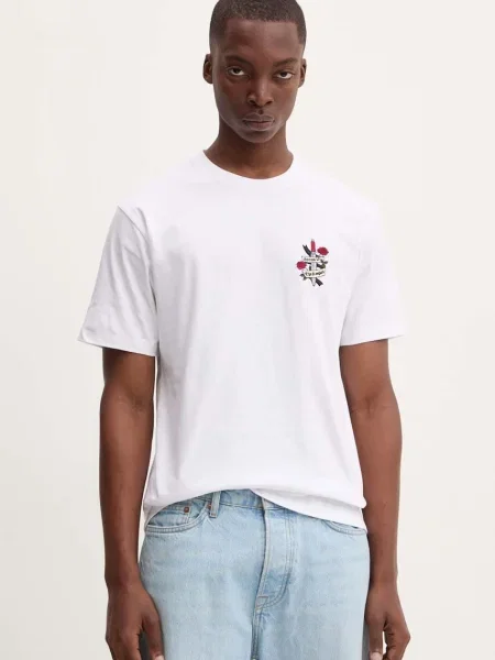 The Kooples t-shirt biały z aplikacją